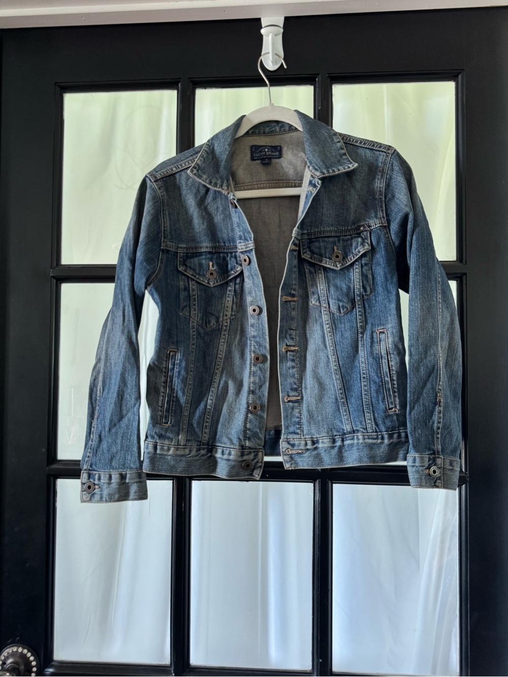 Lucky Brand Medium Blue Washed Denim Jacket